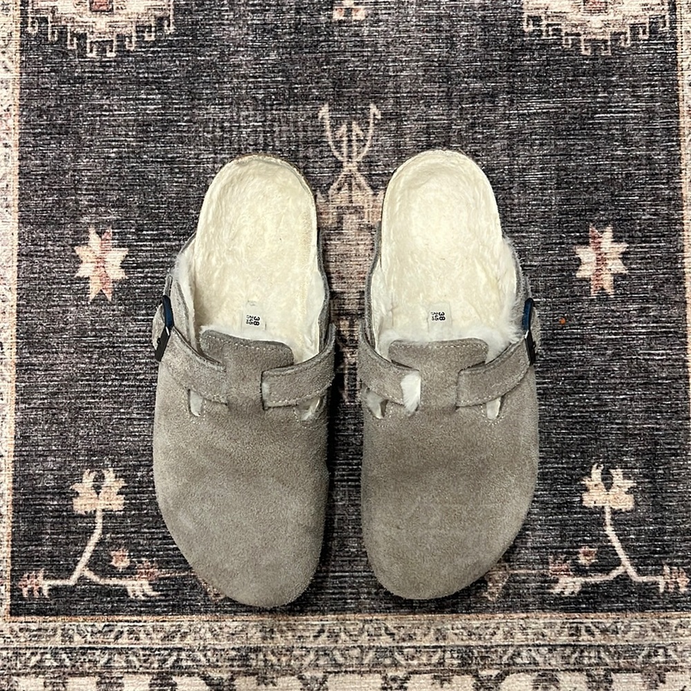 Birkenstock Boston sz 38 fleece lined